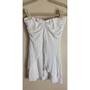 Strapless white shirt